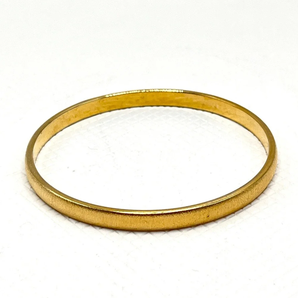 Vintage Monet Textured Gold Tone Bangle Bracelet 80s Costume Jewelry